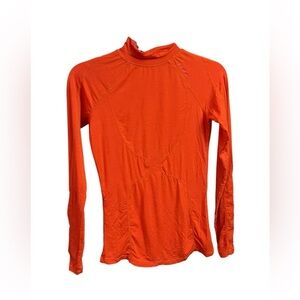 Half days Orange Long Sleeve Top